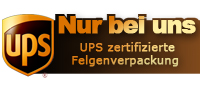 Nur bei uns - UPS zertifizierte Felgenverpackung