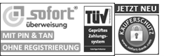 Sofortueberweisung.de - sicher TÜV zertifiziert; JETZT NEU BEI UNS: Mit Käuferschutz
