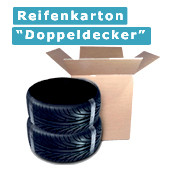 Staffelpreise: 100 Reifenkartons 65x65x52 cm für je 2 Reifen, 2-wellig